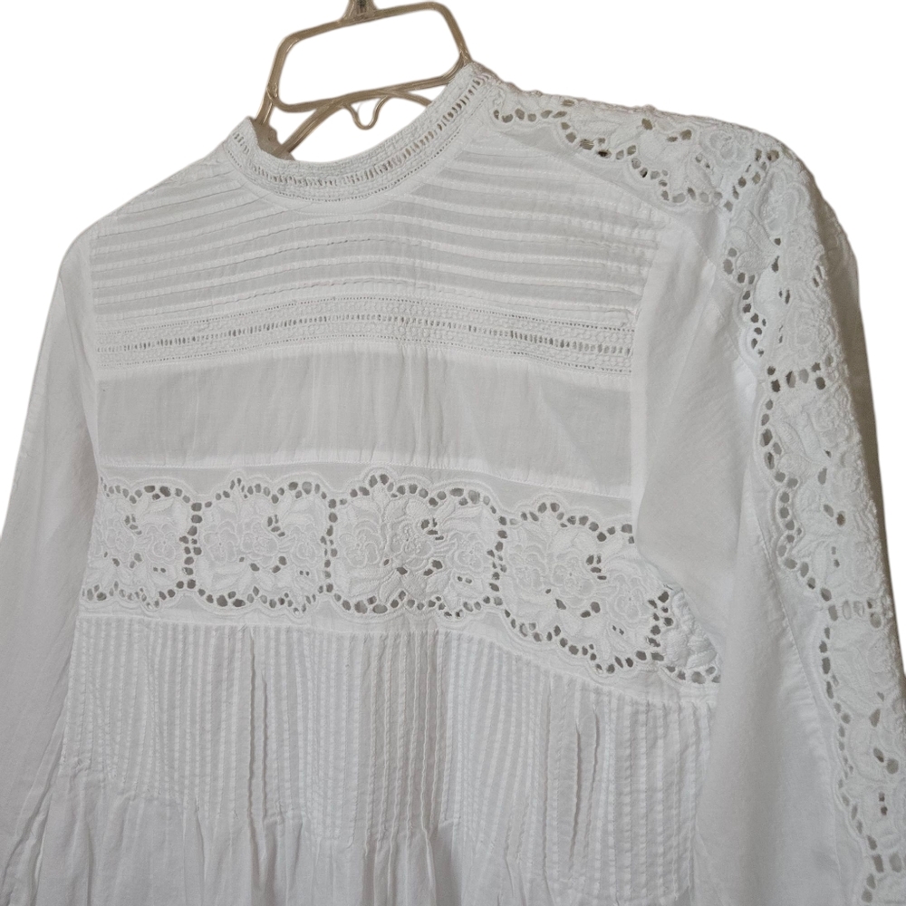 All Saints Elaia Embroidered Lace Trim Top - Picture 5 of 12